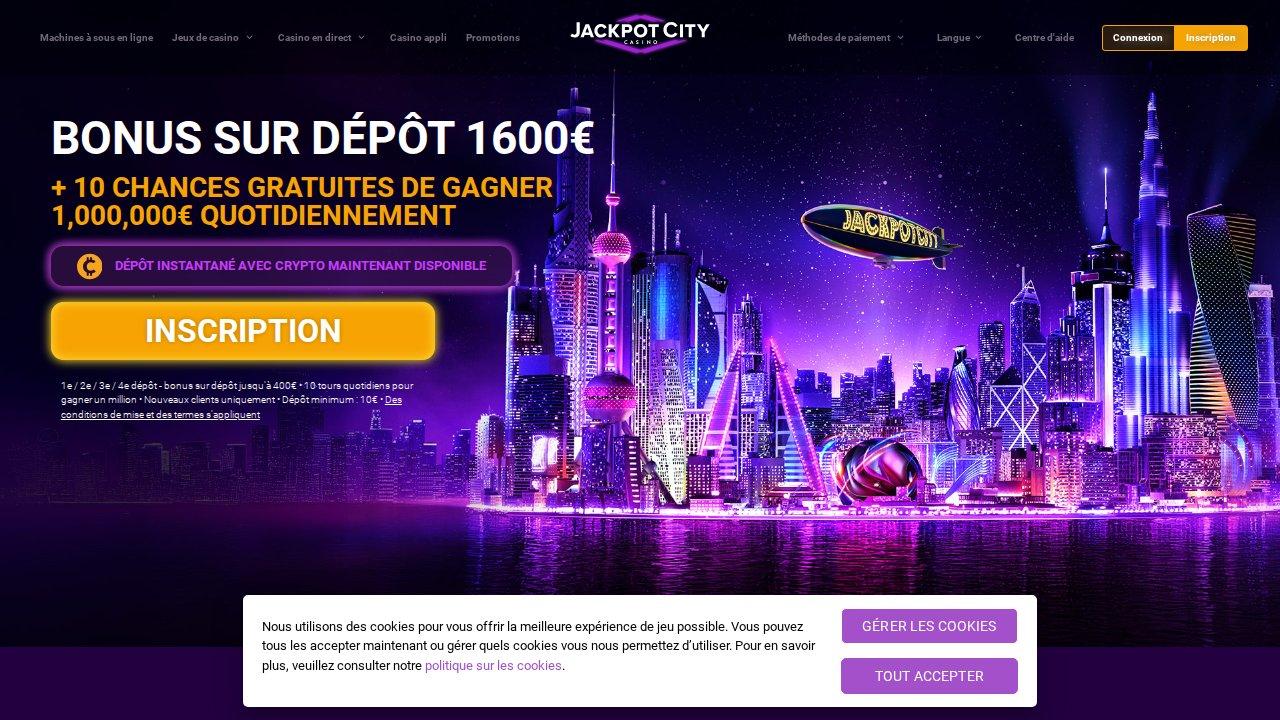 Capture d'écran de Jackpot City Casino